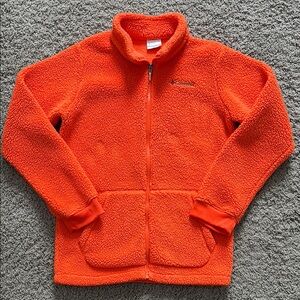Columbia Rugged Ridge II Full Zip Sherpa Orange Fleece Jacket